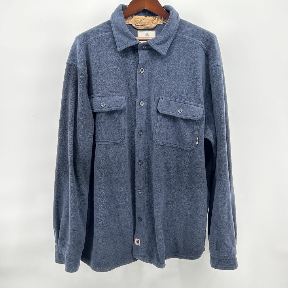 Legendary Whitetails Navigator Fleece Shacket Mens 2XL Blue Shirt Jacket Cabin‎